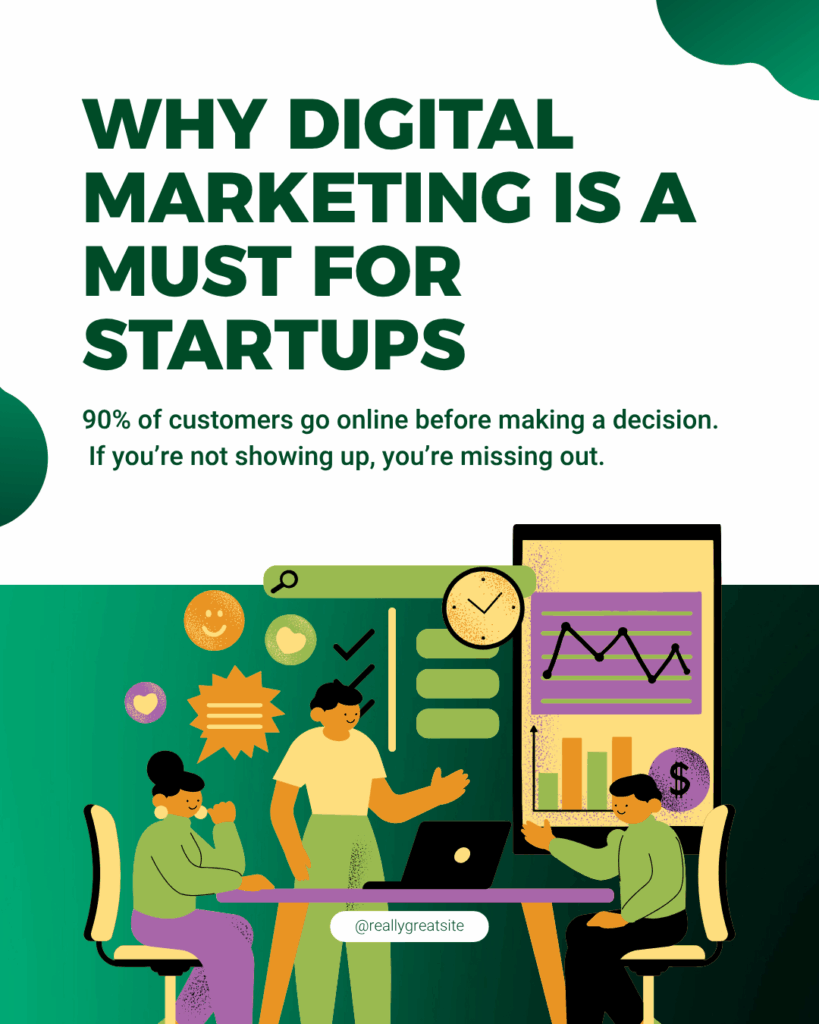 Green Simple Digital Marketing Instagram Post